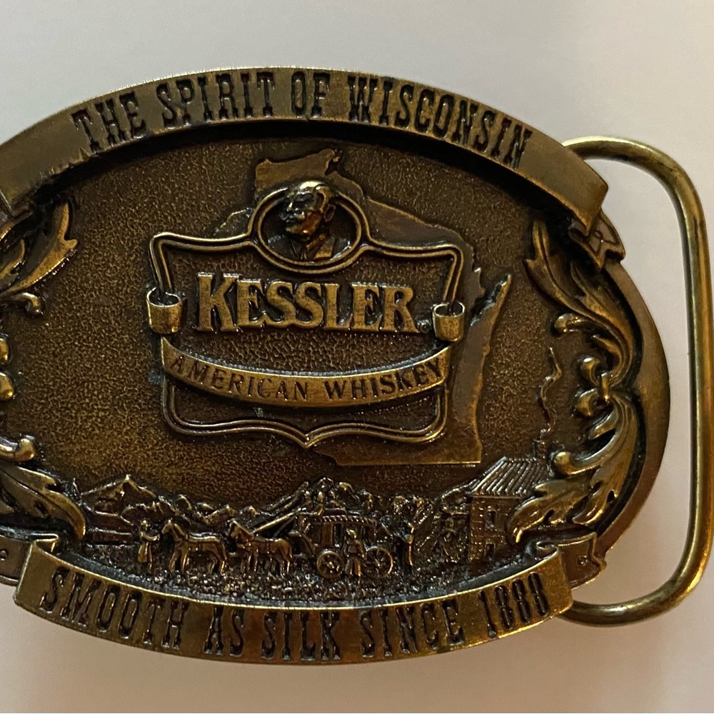 State of Wisconsin Kesslers Belt Buckle